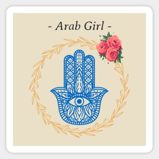 Arab Girl Hamsa evil eye Sticker